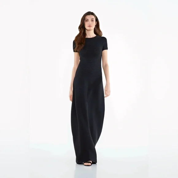 Escada Ganiel Black Sparkle Gown Size Large Resort 2018 Collection Black Tie - Picture 1 of 16